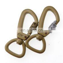 Wholesale 7075 Anodized Aluminum Swivel Carabiner Hooks With Auto Locking thumbnail-3