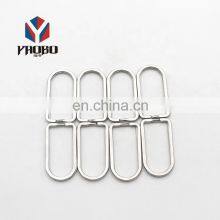 Custom Metal D Shaped Flat Split Key Ring Keychain Key Ring Accessories thumbnail-1