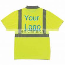 Polyester hi Vis Workwear Shirt With Customize Logo Fluorescent Colors Yellow Best Selling High Visible Shirts thumbnail-5