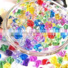 250pcs Colorful Acrylic Plastic Transparent Stone Crystal Rocks Vase Filler Artificial Color Fish Tank Home Wedding Decorations thumbnail-2