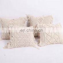 Hot Selling Macrame Boho Knitted Pillow Cover, Handmade Bohemian Cotton Decorative Cushion Cover Vietnam Supplier thumbnail-1