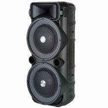 Hot Selling HF-8289 Double 8 Inch Horn Speaker RGB Led Light Home Party RGB Karaoke Music Player thumbnail-2