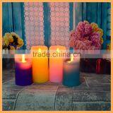 Flickering Multi-colored LED Wax Pillar Candle thumbnail-5