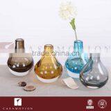 Casamotion Decorative European Mini Bud Brown Color Handmade Glass Vase thumbnail-3
