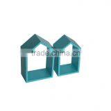 House Shape Wooden Cube Display Mini Wall Shelf thumbnail-1