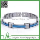 Wholesale Blue Stainless Steel Health Magnetic Bracelet of Women thumbnail-1