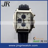 times square quartz watches japan movt with genuine leather band