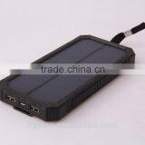 Free Sample Wholesale 20000mAh Outdoor Waterproof Solar Charger Solar Power Bank With Camping LED Light Mobile Solar Charger thumbnail-3