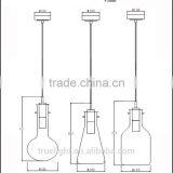 Modern Simple Style Glass Bottle With Wood Pendant Lamp 1 Light for Shops China Supplier thumbnail-3
