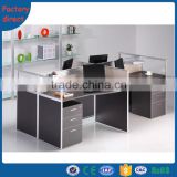 Four People's Office Desk Steel Partitions with Locking Drawers