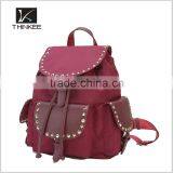 Fashion Nylon Backpacks for Women 4 Colors for Option Red pu Leather Backpack