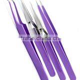 Multi Colour Eyelash Extension Tweezers Pointed Tweezers With Titanium Multicolor