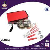 Hot Sale Easy Carry Stainless Steel Travel Picnic Set for 2 Person