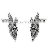 Vintage Silver Crystal Bird Earring
