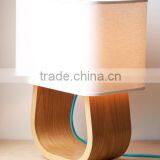 Small Table Lamp, Vintage Wood Table Lamp, Bedside Table Lamp thumbnail-1