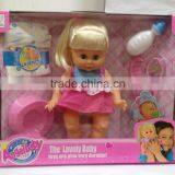 Hot Selling 14inch Soft Material Doll Set Drinking Peeing Girl Baby Doll Toy thumbnail-4