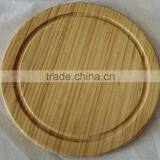 Round Shaped Bamboo Cutting Board/vegetable Board/cheese Board With Ring Grooves thumbnail-1