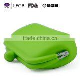 Fashional Durable Rectangle Green Kiss Lock Silicone Plastic Bag / Handbag Import Wholesale