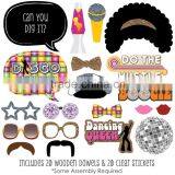 Pink Mustache Bash - Piece Photo Booth Props Kit - 20 Count thumbnail-6