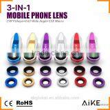 2016 Hot Selling New Clip Mobile Phone Lens 198 Degree Fisheye Lens 0.63x Wide-angle 15x Macro Lens 3in1 Lens Kit thumbnail-6