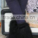 Vintage Style Leg Warmers Of Mongolian Sheep Fur Boots Fur Sleeves Warmer thumbnail-2
