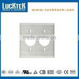 2 Gang Blank Dimmer Metal Wall Faceplate