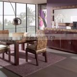Water hyacinth dining set with four chairs and big cabinet