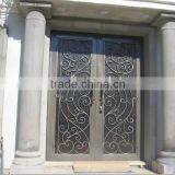 Square Top Double Wrought Iron Doors