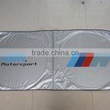 Car Printing Logo for Customized Design/nylon Two Circle Front Window Sunshade thumbnail-3