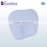 Soft Blue Baby Head Support Pillow, Baby Head Positioning Pillow, Organic Cotton Baby Memory Pillow thumbnail-5