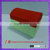 Fabric Jewelry Box With Insert Mirror and Extra Inner Layer thumbnail-2