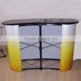 Promotional Curved or Straight Easy Assembled Folding Aluminum 2*2 Pop up Style Advertising Desk