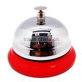 Dinner Table Call Bell in Silver or Gold Cover and Colorful Painted Base thumbnail-3