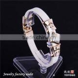 2016 White Smiling Face Advertisement Silicone Bracelet thumbnail-1