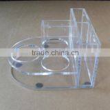 Clear Acrylic Compartment Simple Style Customized Size Cosmetic Display Case
