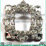 New Arrival Square Shaped Crystal Stone Shoe Ornament Shoe Buckle Shoe Trim thumbnail-1