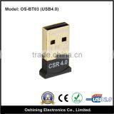 Straight Mini USB Bluetooth Dongle Usb 2.0/3.0/4.0/CSR4.0 (OS-BT03) thumbnail-3