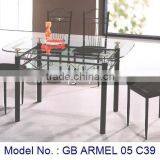 Glasstop Metal Dining Set 2014 Hot Sale thumbnail-2