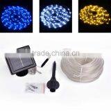 Christmas Decor 100 LED Solar Light Power 2 Modes Warm White Light PC Tube LED String Light thumbnail-2