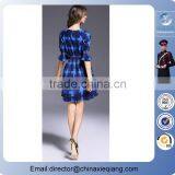 2016 Fashion Ladies Designer Plaid Casual Dress Women Fitted Plaid Maxi Dress thumbnail-2