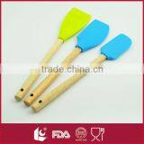 High Quality 3pcs Silicone Spatula With Wooden Handle thumbnail-1