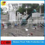 Complete wood biomass fuel pellet plant for straw crop stalks