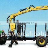 Log Trailer With Crane