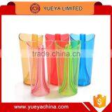 Clear Colorful Plastic Tooth Mug Cups Turn Over to be Toothbrush Holder Rack thumbnail-1