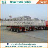 3 Axle 40 Ton 60 Ton High Drop Side Board Cattle Gated Stake Steel Cage Cargo Fence Semi Trailer for Sale thumbnail-2