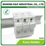 FS-033 600V DC AC 32A 3 Pole 10x38 Cylindrical Fuse Holder thumbnail-1