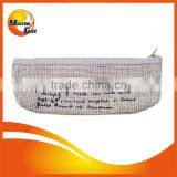 Custom Logo Printing Jute Pencil Case thumbnail-1