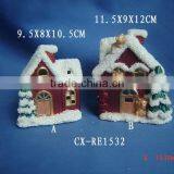 Ceramic Chrismas House, Ceramic Paint Village Houses thumbnail-1