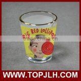 Sublimation Gold Rim Short Glass Wine Mug thumbnail-6