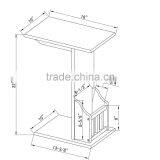 New Design Wood Sofa Side Table Wooden Magazine Rack Wood Side Table thumbnail-5